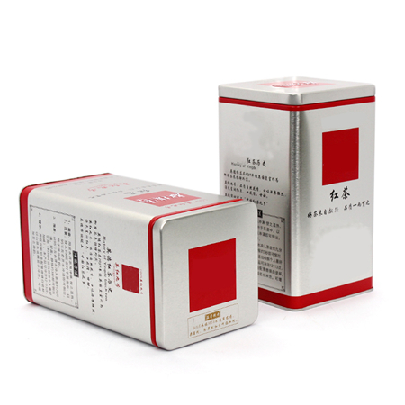 metal tin box square